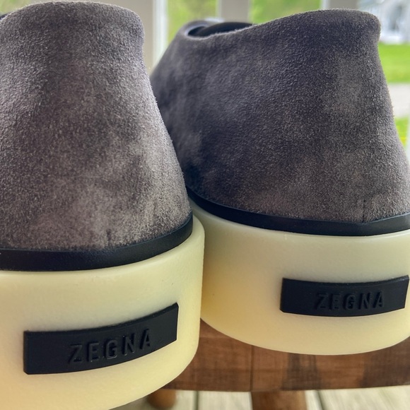 NIB Authentic Fear of God x Ermenegildo Zegna Grey Suede Sneaker Men's Size 11.5 - Picture 15 of 16